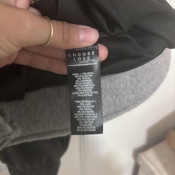 Generation Love Caspian Wool/Vegan Leather Bomber NWOT - Picture 6 of 6